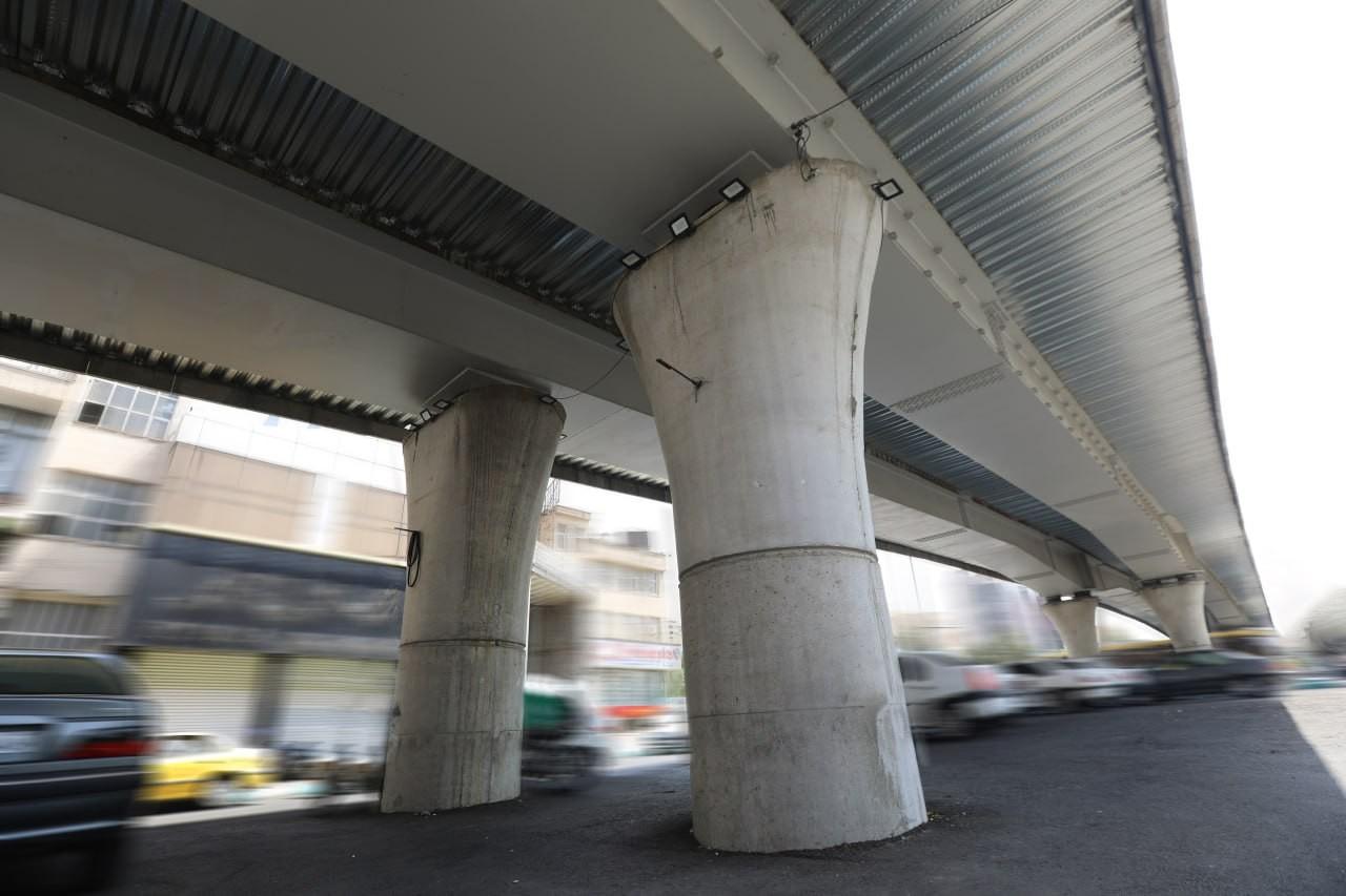 نمای اجرای پروژه پل فرجام تهران - سامان صنعت بروج